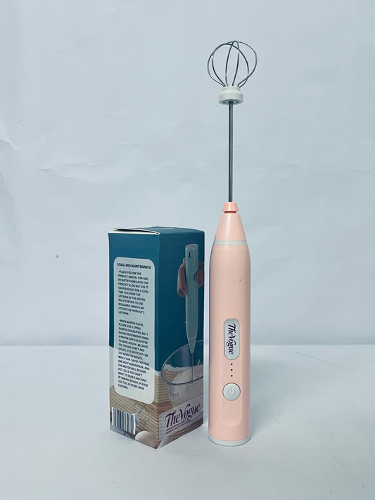 TheVogue Handheld USB Charging Electric Egg Beater Portable Stainless Steel Milk Frother Kitchen Bar Supplies