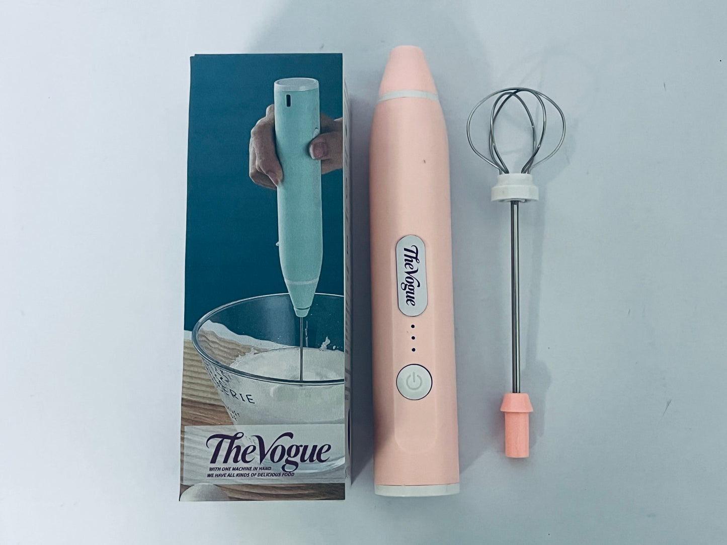 TheVogue Handheld USB Charging Electric Egg Beater Portable Stainless Steel Milk Frother Kitchen Bar Supplies