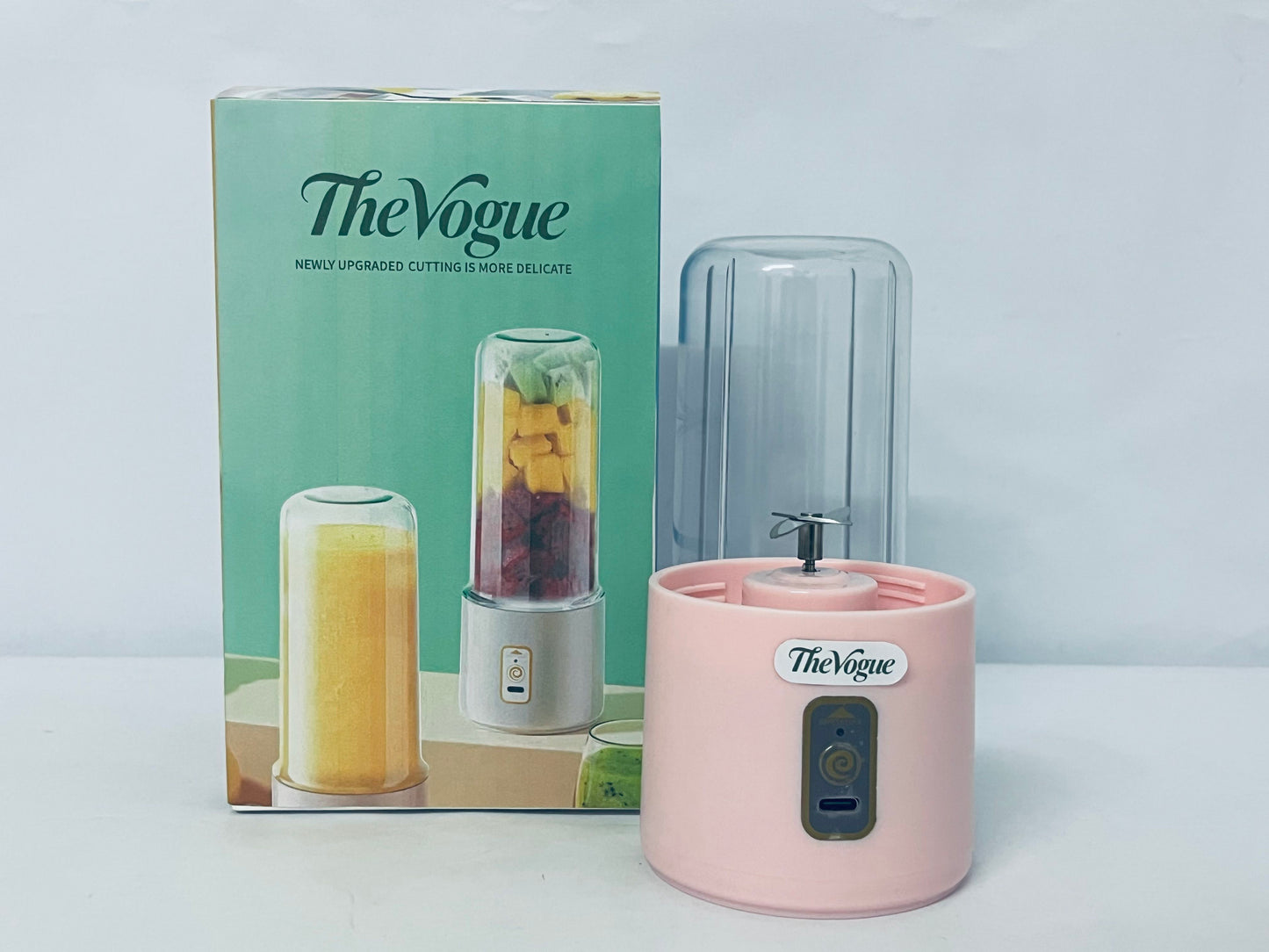 TheVogue Portable Blender 14oz for Juices & Smoothies with 4 blades Puwerful performances Fusion Blender  USB Rechargeable