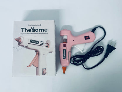 Theacme Mini Hot melt gun Handmade glue gun for household use (pink) Fast Preheating Hot Melt, High Temp for School Crafts DIY Arts and Quick Home Repairs