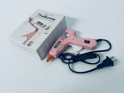 Theacme Mini Hot melt gun Handmade glue gun for household use (pink) Fast Preheating Hot Melt, High Temp for School Crafts DIY Arts and Quick Home Repairs
