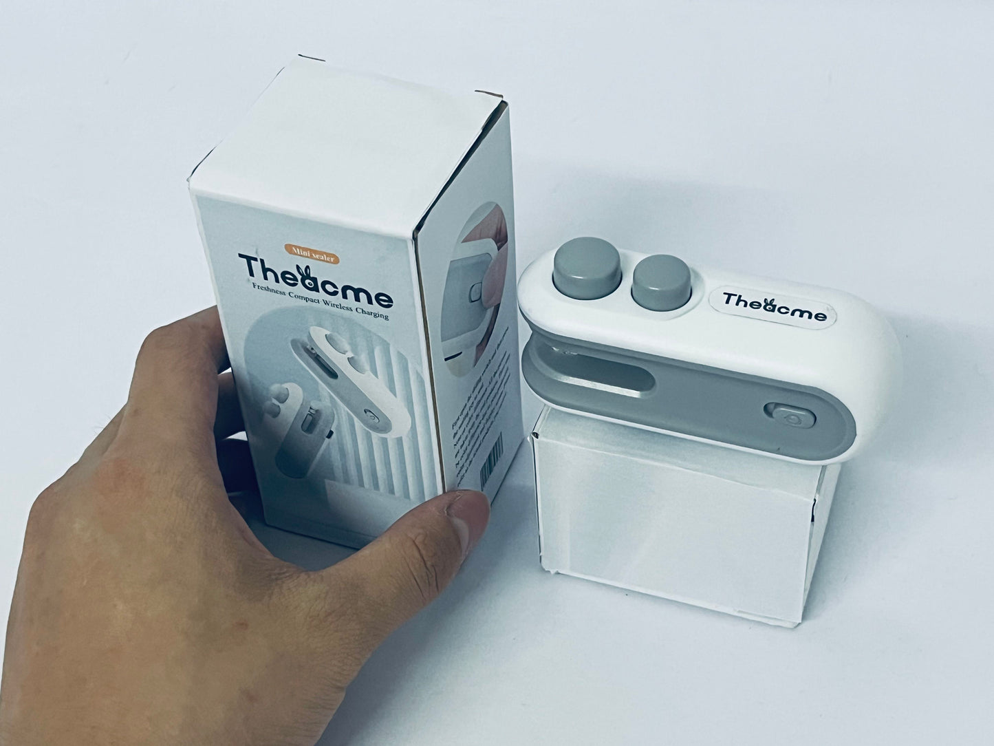 Theacme Portable Handheld Mini Heat Sealer Machine for Snack Bags Compact Sealing Device Magnetic Back for Easy Storage for Use