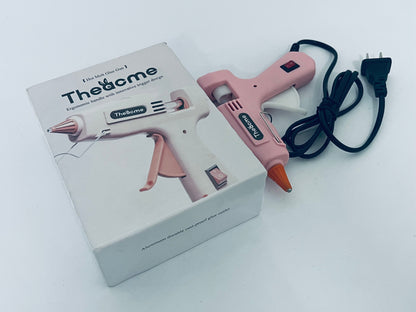 Theacme Mini Hot melt gun Handmade glue gun for household use (pink) Fast Preheating Hot Melt, High Temp for School Crafts DIY Arts and Quick Home Repairs