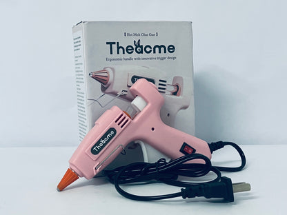 Theacme Mini Hot melt gun Handmade glue gun for household use (pink) Fast Preheating Hot Melt, High Temp for School Crafts DIY Arts and Quick Home Repairs