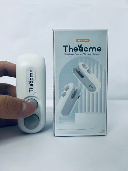 Theacme Portable Handheld Mini Heat Sealer Machine for Snack Bags Compact Sealing Device Magnetic Back for Easy Storage for Use