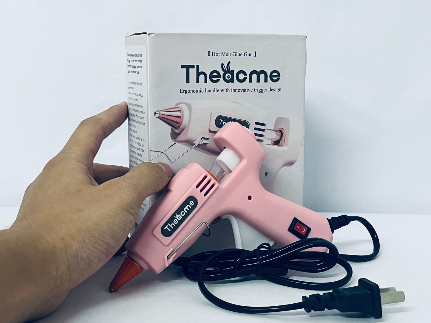Theacme Mini Hot melt gun Handmade glue gun for household use (pink) Fast Preheating Hot Melt, High Temp for School Crafts DIY Arts and Quick Home Repairs