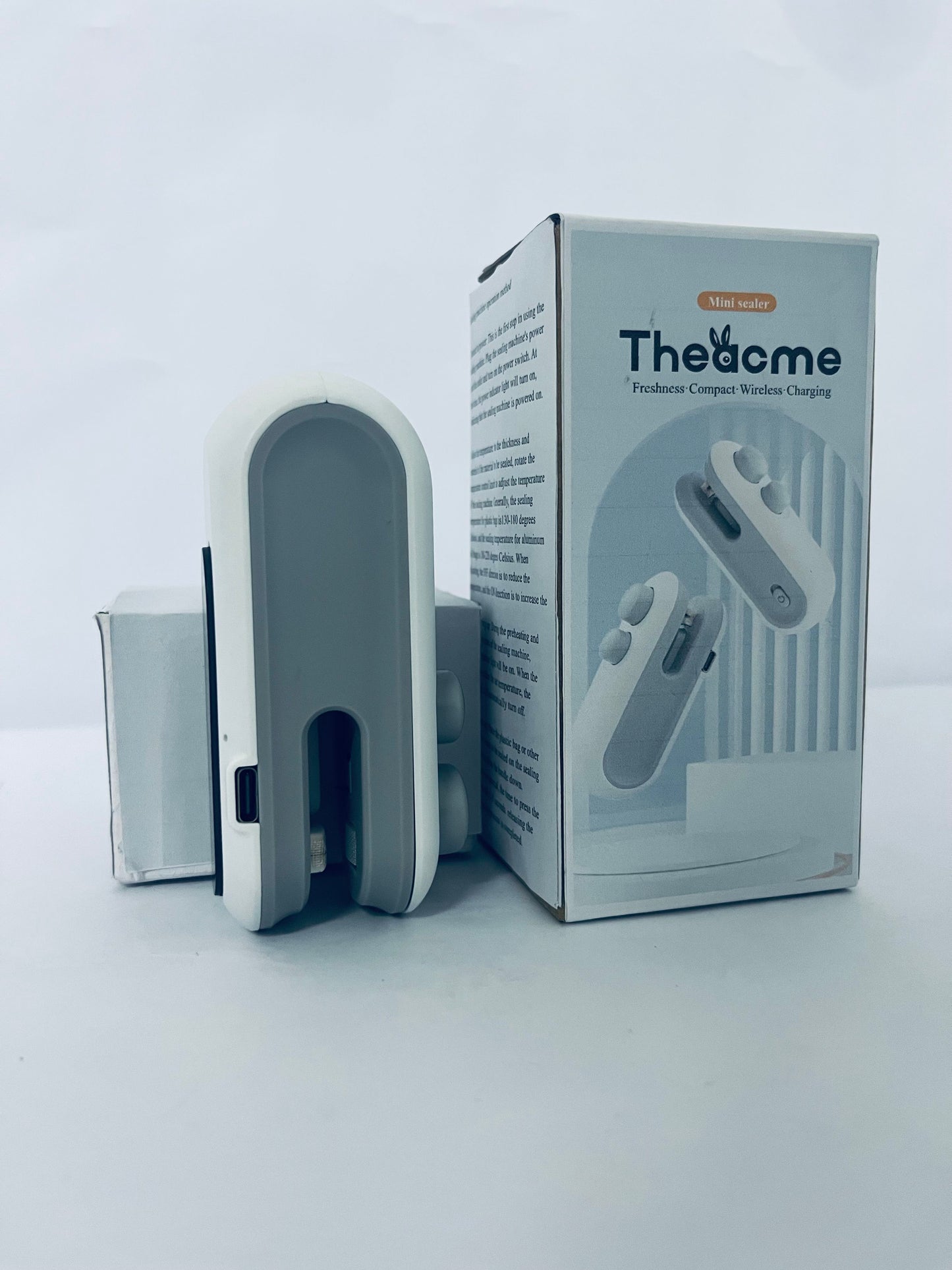 Theacme Portable Handheld Mini Heat Sealer Machine for Snack Bags Compact Sealing Device Magnetic Back for Easy Storage for Use