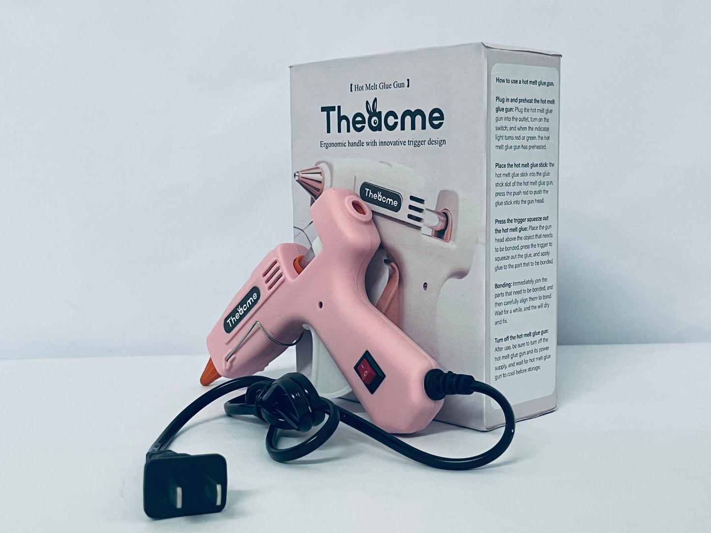 Theacme Mini Hot melt gun Handmade glue gun for household use (pink) Fast Preheating Hot Melt, High Temp for School Crafts DIY Arts and Quick Home Repairs
