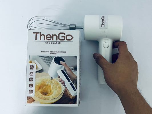ThenGo Cordless Hand Mixer Electric | Rechargeable 3-Speed Handheld Mixer | Portable Wireless Whisk Beaters for Baking, Eggs, Cream & Batters