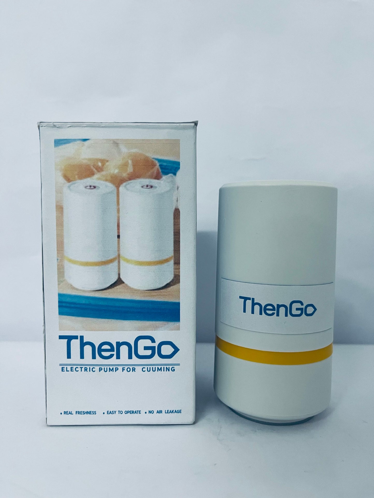 ThenGo Handheld Vacuum Sealer Machine, Rechargable Cordless Vacuum Sealer for Food Storage and Clothes Packaing, Compatible with Vacuum Bags, Bottles, Jars and Canisters