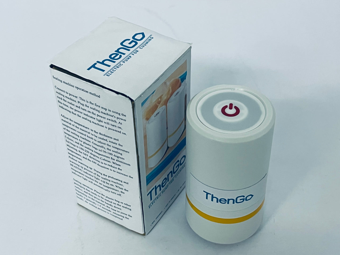 ThenGo Handheld Vacuum Sealer Machine, Rechargable Cordless Vacuum Sealer for Food Storage and Clothes Packaing, Compatible with Vacuum Bags, Bottles, Jars and Canisters