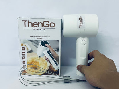 ThenGo Cordless Hand Mixer Electric | Rechargeable 3-Speed Handheld Mixer | Portable Wireless Whisk Beaters for Baking, Eggs, Cream & Batters