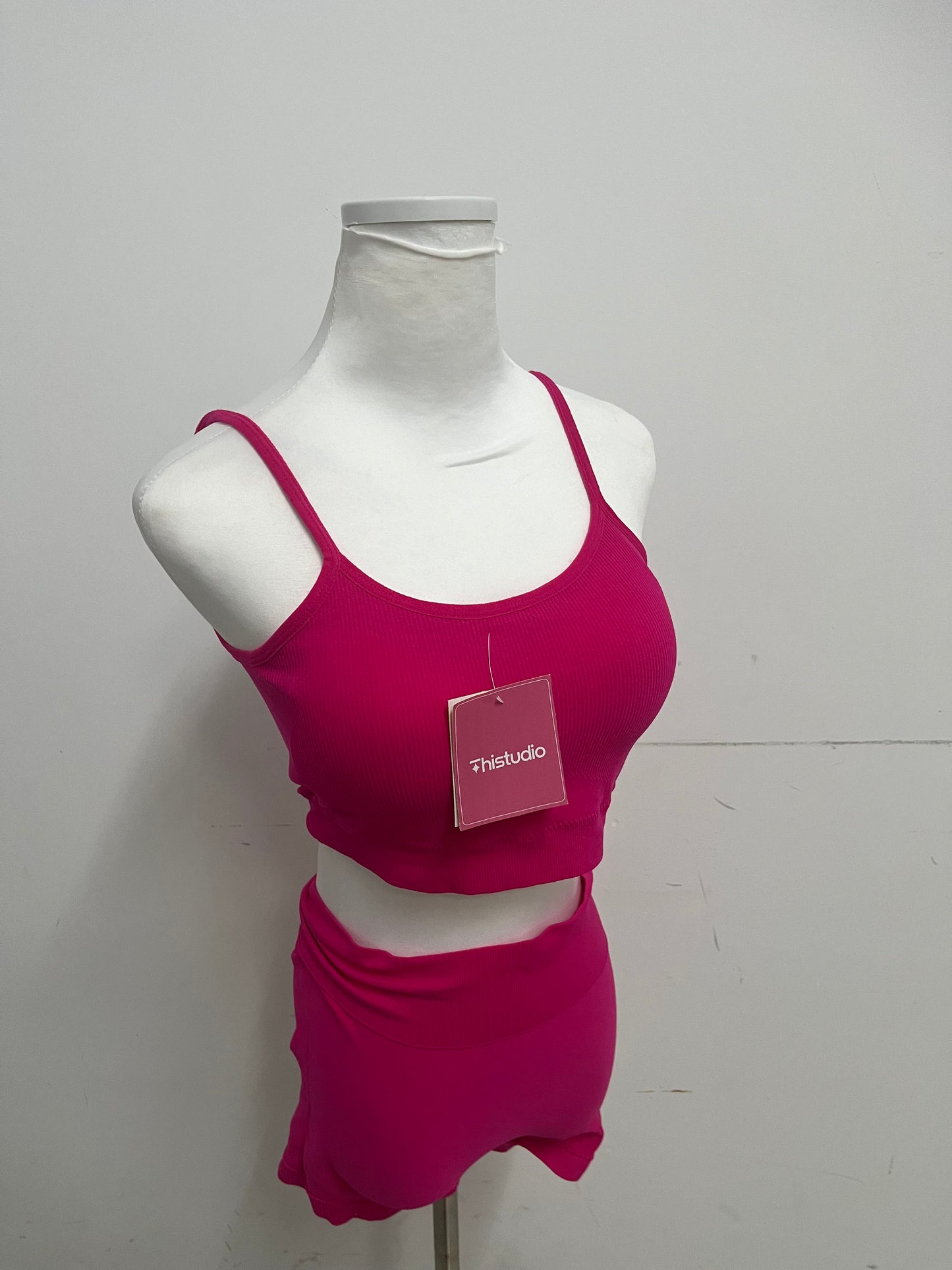 【Thistudio Bright Magenta Ribbed Tracksuits】—— Stylish & Comfortable Two-Piece Leisure Set