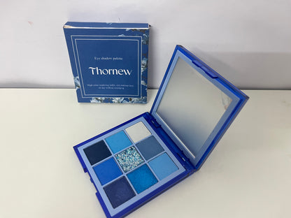 Thornew 9-Color Blue Eyeshadow Palette High Pigmentation Long-Lasting A Creative Choice for Eye Makeup Personalities