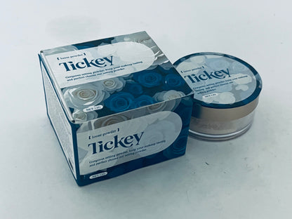 Tickey Long-Lasting Loose Powder, Ultra-Fine Texture, Oil-Control & Matte Finish, Create Transparent Natural Makeup Look