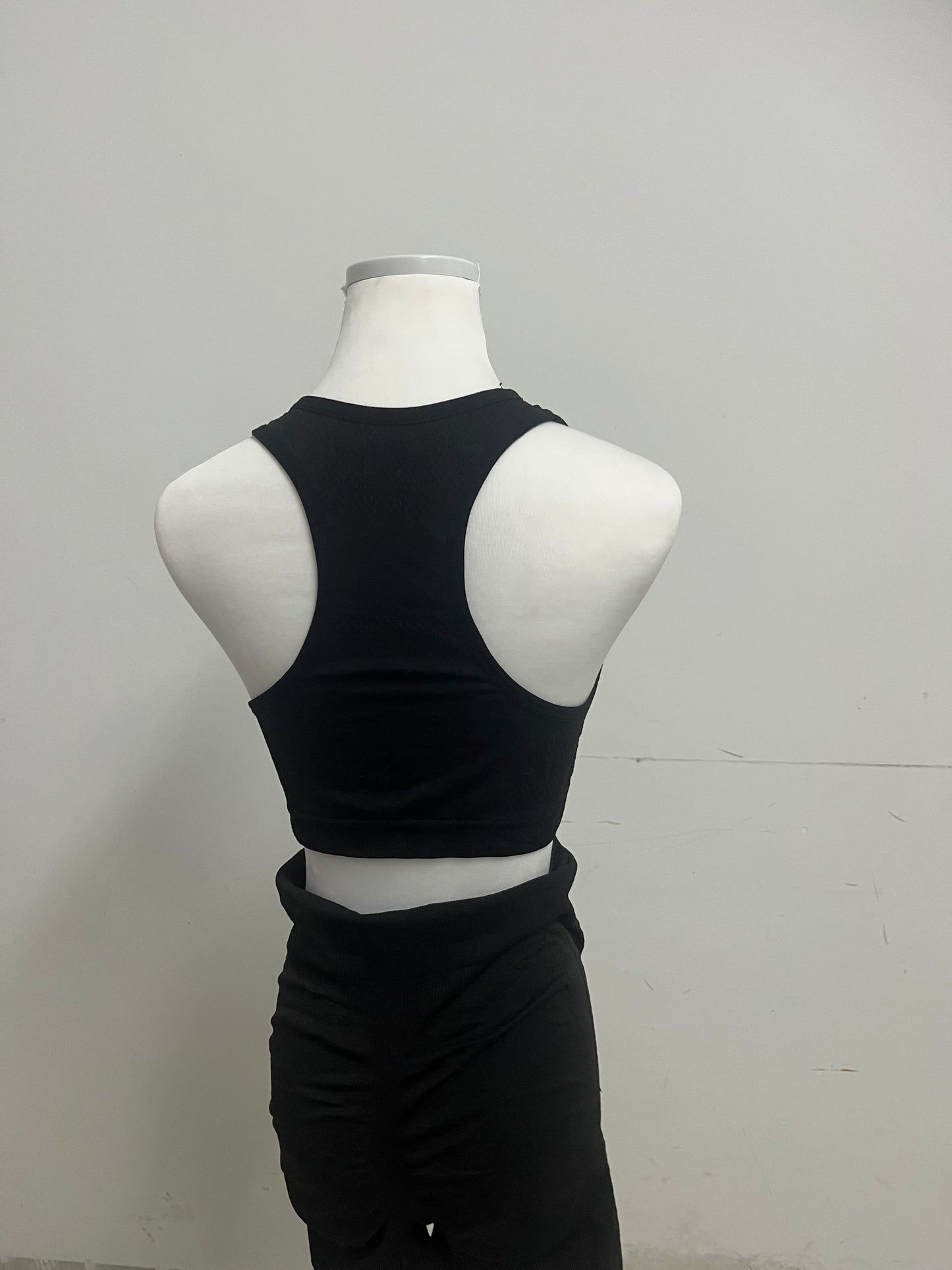 【Tidelf Black Racerback Tracksuits】—— Sleek & Comfortable Two-Piece Activewear Set