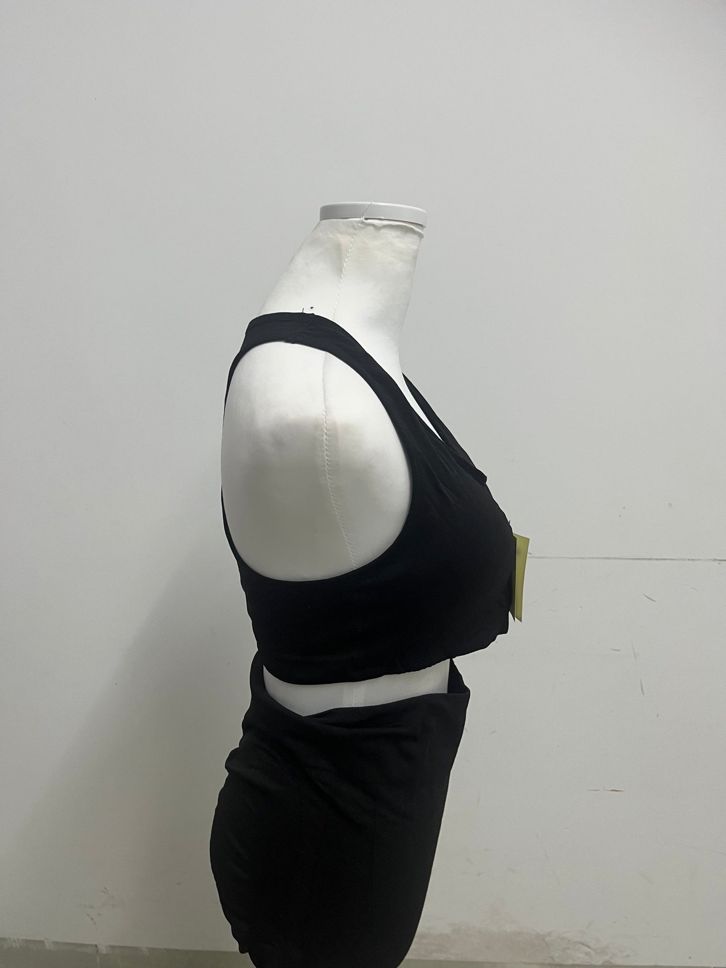 【Tidelf Black Racerback Tracksuits】—— Sleek & Comfortable Two-Piece Activewear Set