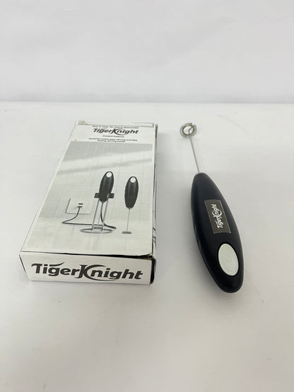 TigerKnight Black Handheld Milk Frother Wand for Coffee, Rechargeable Electric Whisk with 3 Heads 3 Speeds Drink Mixer Coffee Frother For Latte, Cappuccino, Hot Chocolate, Egg
