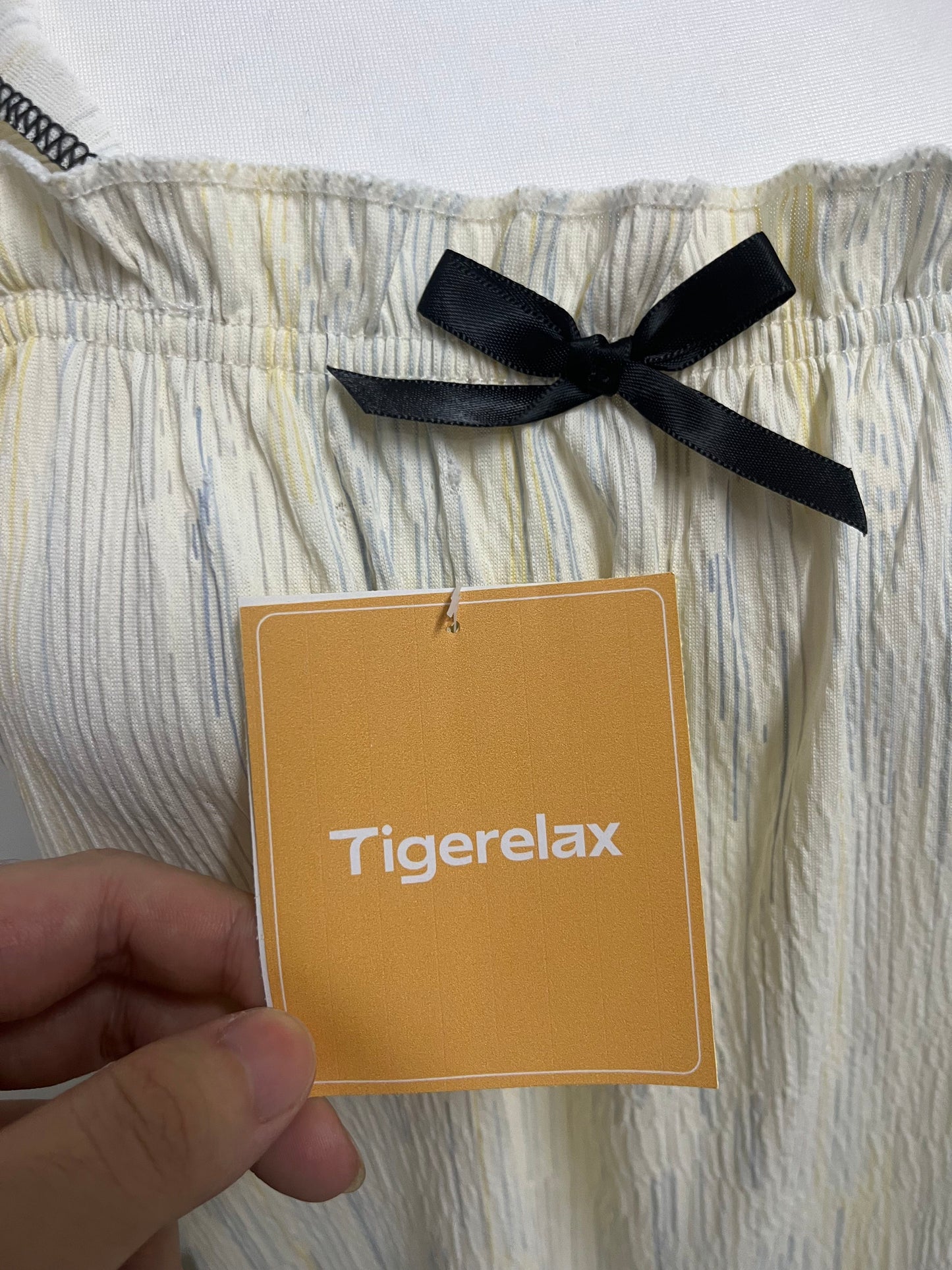 【Tigerelax Ruffled Strap Striped Nightdress】—— Cozy & Elegant Sleepwear for Relaxing Evenings