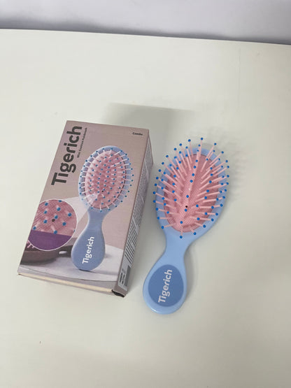 Tigerich Mini Cushion Hairbrush - Portable Massage Hair Comb for Detangling and Hair Styling