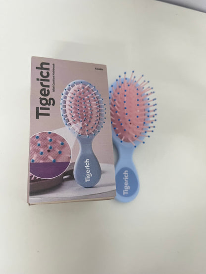 Tigerich Mini Cushion Hairbrush - Portable Massage Hair Comb for Detangling and Hair Styling