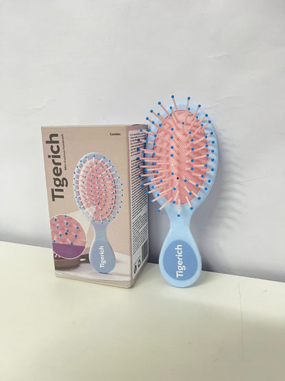 Tigerich Mini Cushion Hairbrush - Portable Massage Hair Comb for Detangling and Hair Styling
