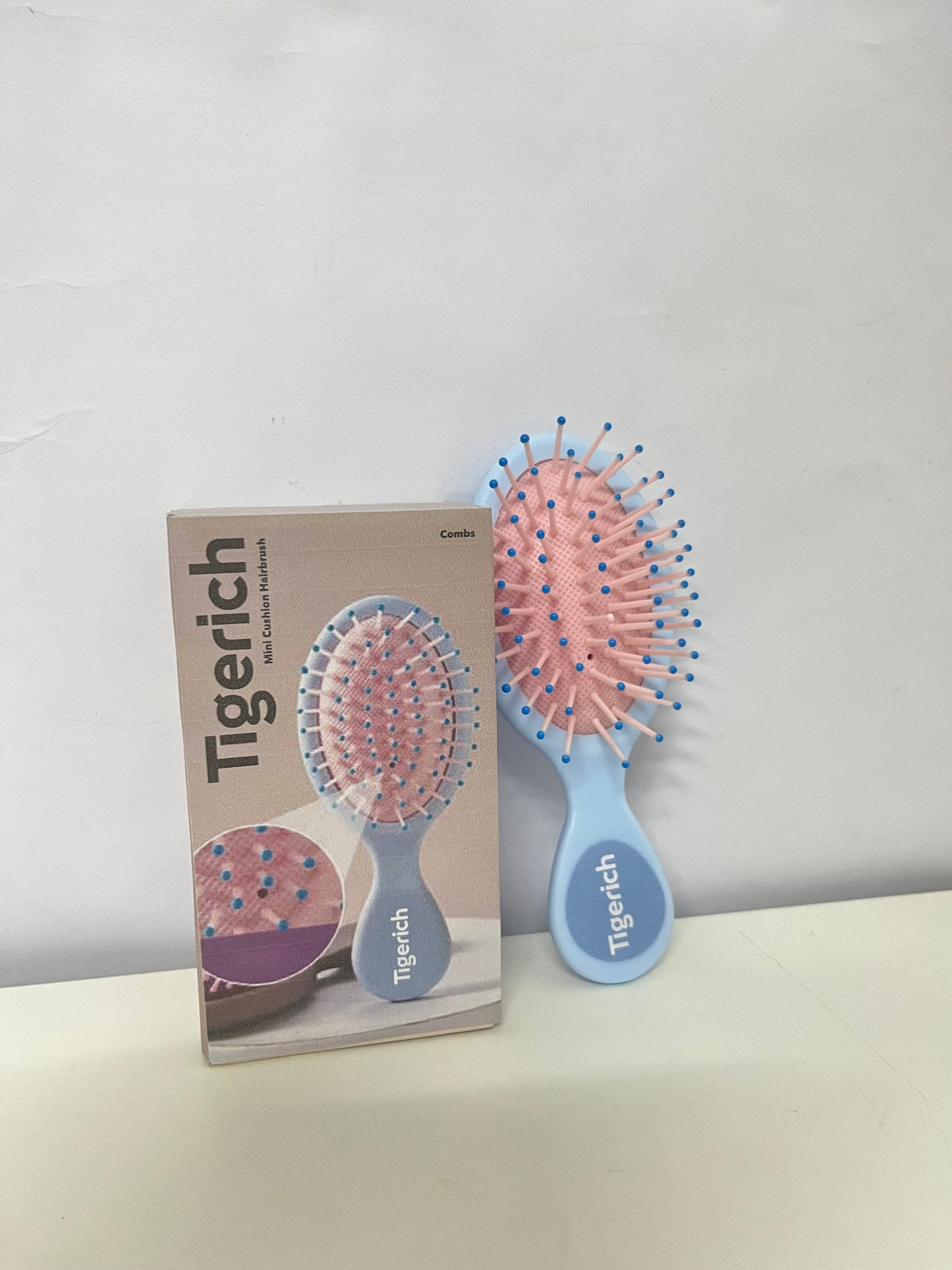 Tigerich Mini Cushion Hairbrush - Portable Massage Hair Comb for Detangling and Hair Styling