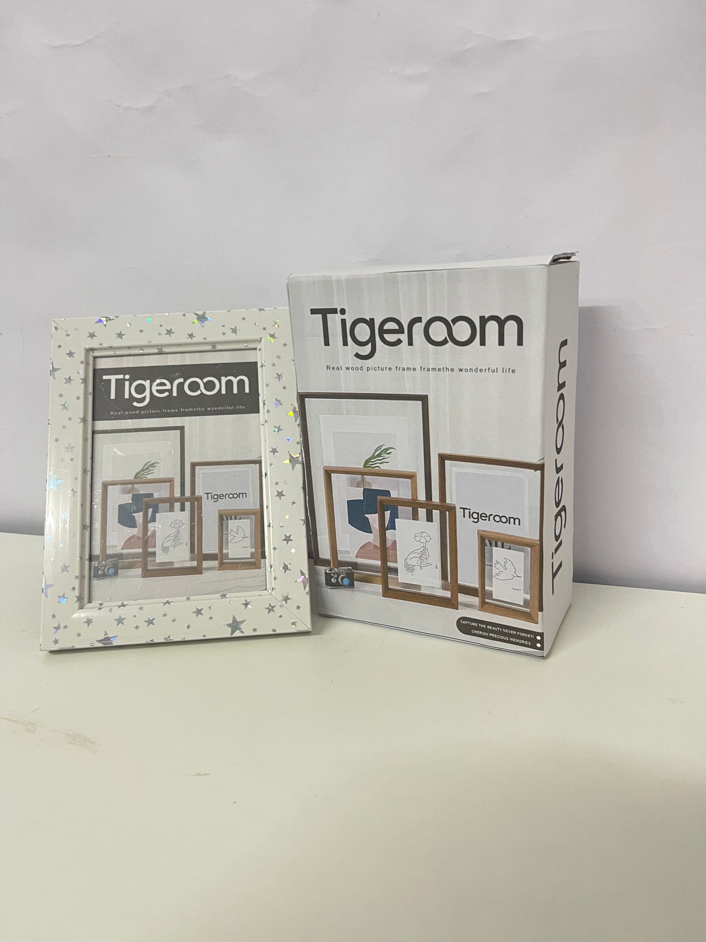 Tigeroom Starry Solid Wood Picture Frame, Frame the Wonderful Life Moments