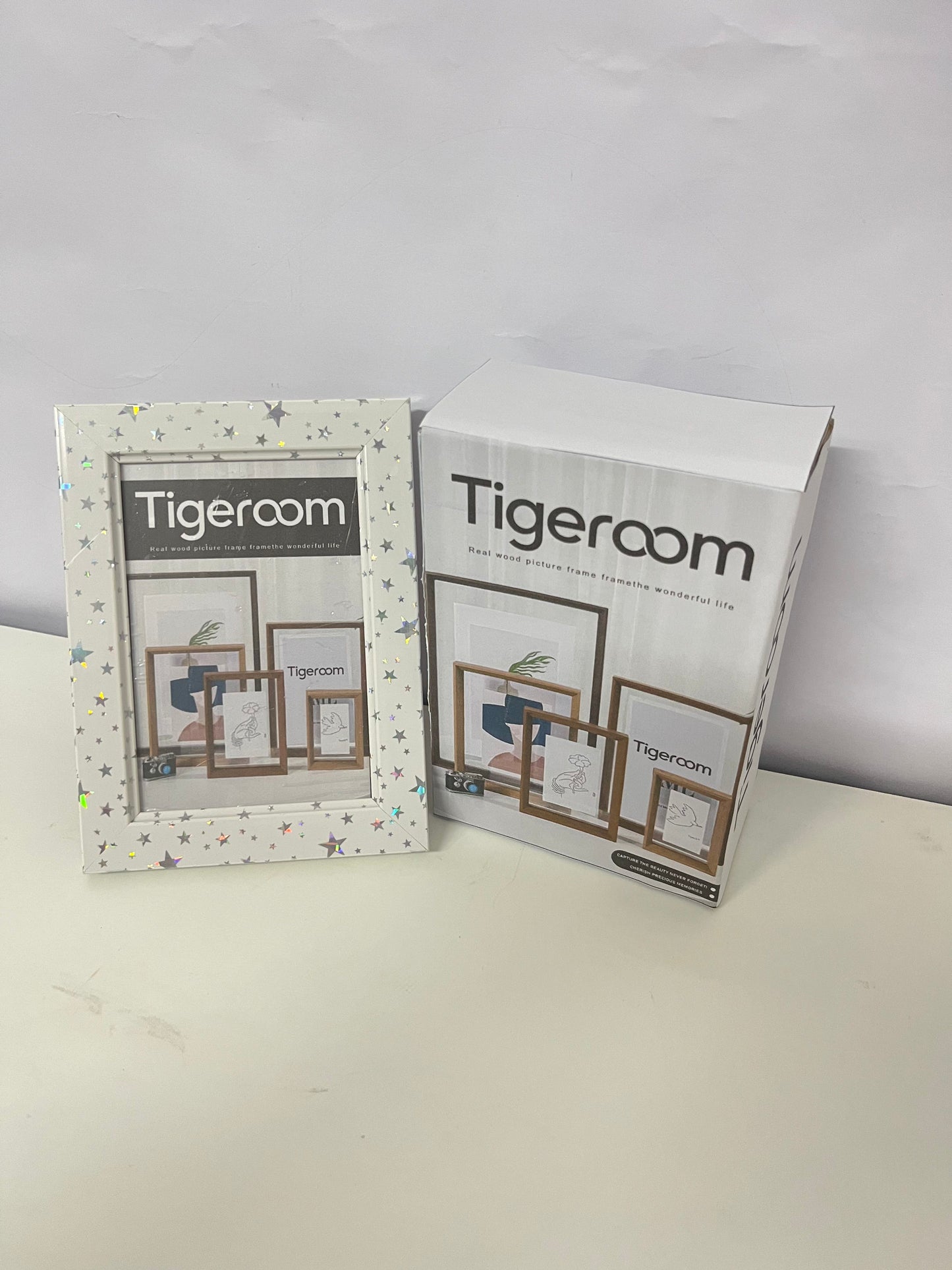 Tigeroom Starry Solid Wood Picture Frame, Frame the Wonderful Life Moments