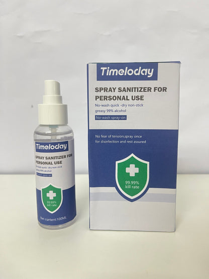 Timeloday Spray Sanitizer for Personal Use No-Wash Quick-Dry 99.99% Kill Rate A Reliable Choice for Daily Protection