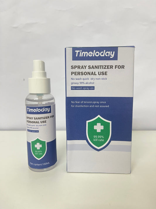 Timeloday Spray Sanitizer for Personal Use No-Wash Quick-Dry 99.99% Kill Rate A Reliable Choice for Daily Protection