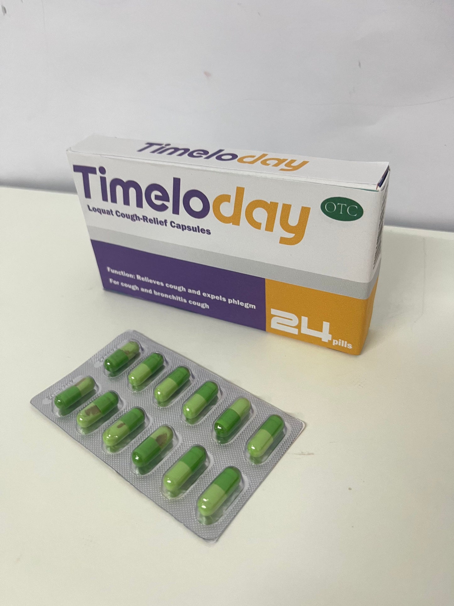 Timeloday Cough treatment preparations Loquat Cough-Relief Capsules Relieve Cough & Expel Phlegm Soothe Bronchial Tract A Caring Guardian for Respiratory Health
