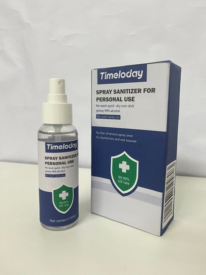 Timeloday Spray Sanitizer for Personal Use No-Wash Quick-Dry 99.99% Kill Rate A Reliable Choice for Daily Protection
