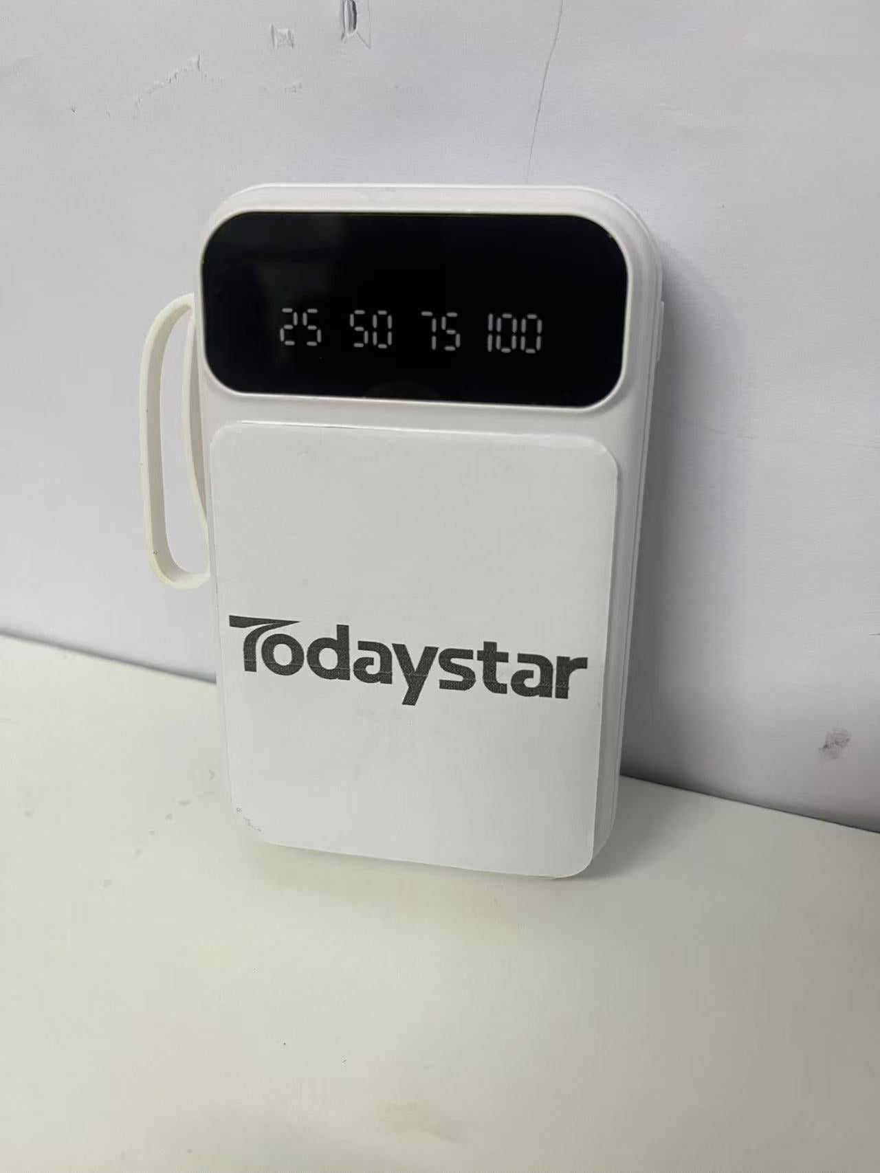 [Todaystar Portable power chargers]-10000mAh Fast Charging Power Bank - Built-in Cable Portable Charger
