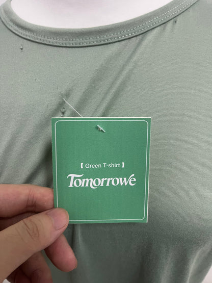 Tomorrowe Bean Green Short-Sleeve T-Shirts Fresh & Soft Comfortable & Skin-Friendly Essential Versatile Item for Daily Outfits