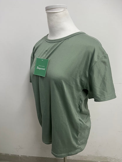 Tomorrowe Bean Green Short-Sleeve T-Shirts Fresh & Soft Comfortable & Skin-Friendly Essential Versatile Item for Daily Outfits