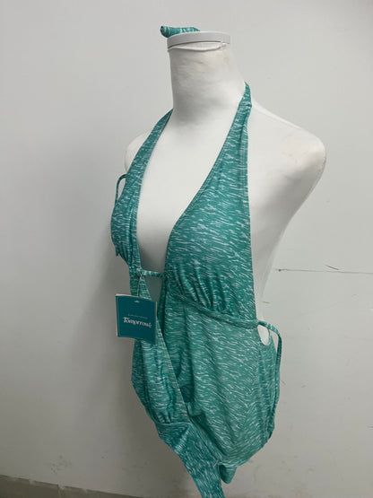 Tomorrowe Swim suits Green Textured Halter Swimsuit Sexy & Eye-Catching Unique Design A Fashion Choice for Beach Vacations