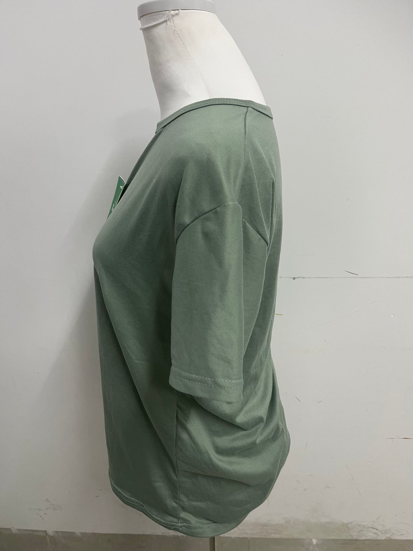 Tomorrowe Bean Green Short-Sleeve T-Shirts Fresh & Soft Comfortable & Skin-Friendly Essential Versatile Item for Daily Outfits