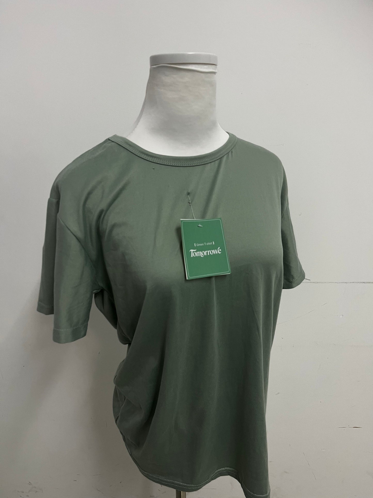 Tomorrowe Bean Green Short-Sleeve T-Shirts Fresh & Soft Comfortable & Skin-Friendly Essential Versatile Item for Daily Outfits