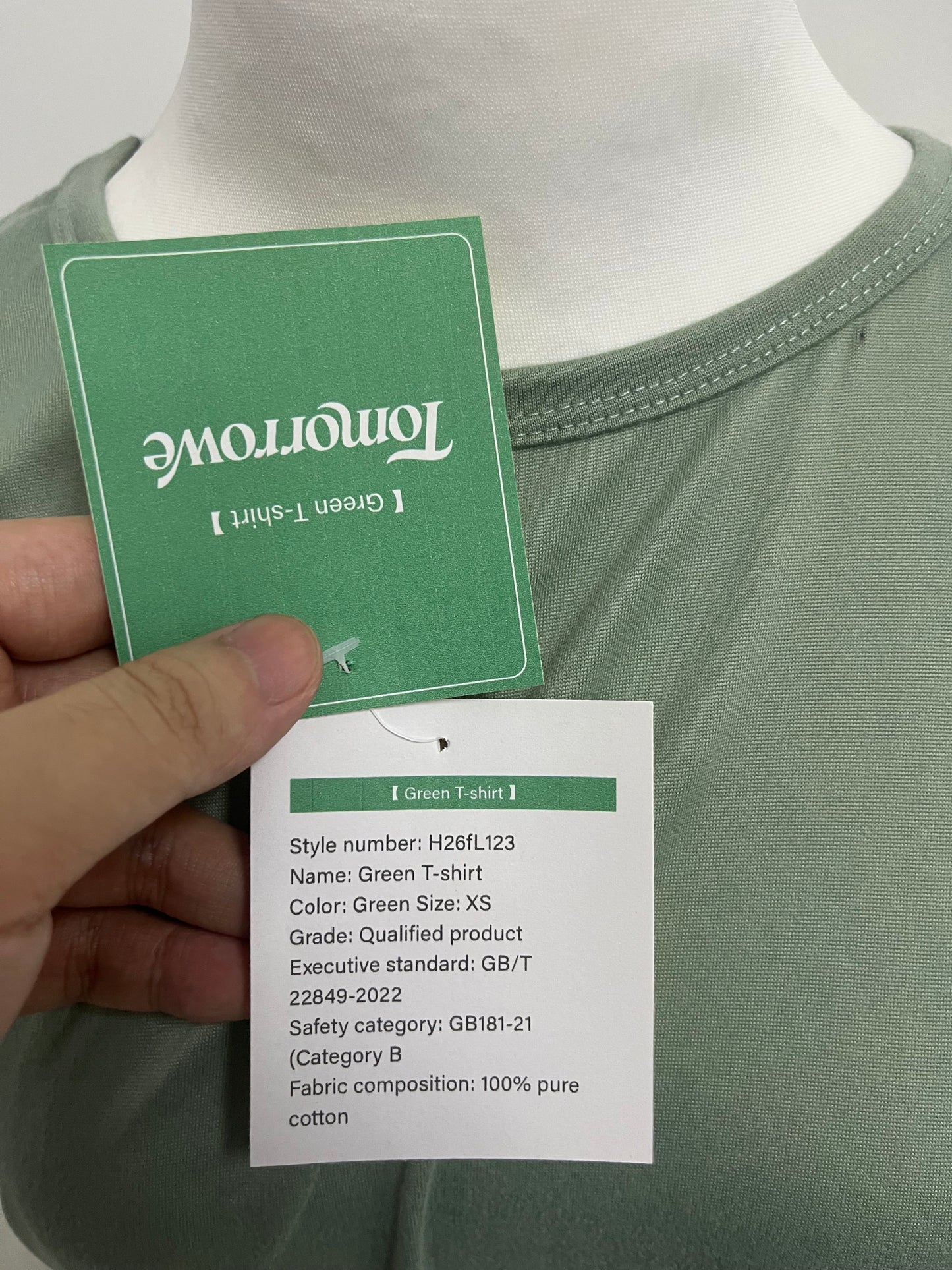 Tomorrowe Bean Green Short-Sleeve T-Shirts Fresh & Soft Comfortable & Skin-Friendly Essential Versatile Item for Daily Outfits