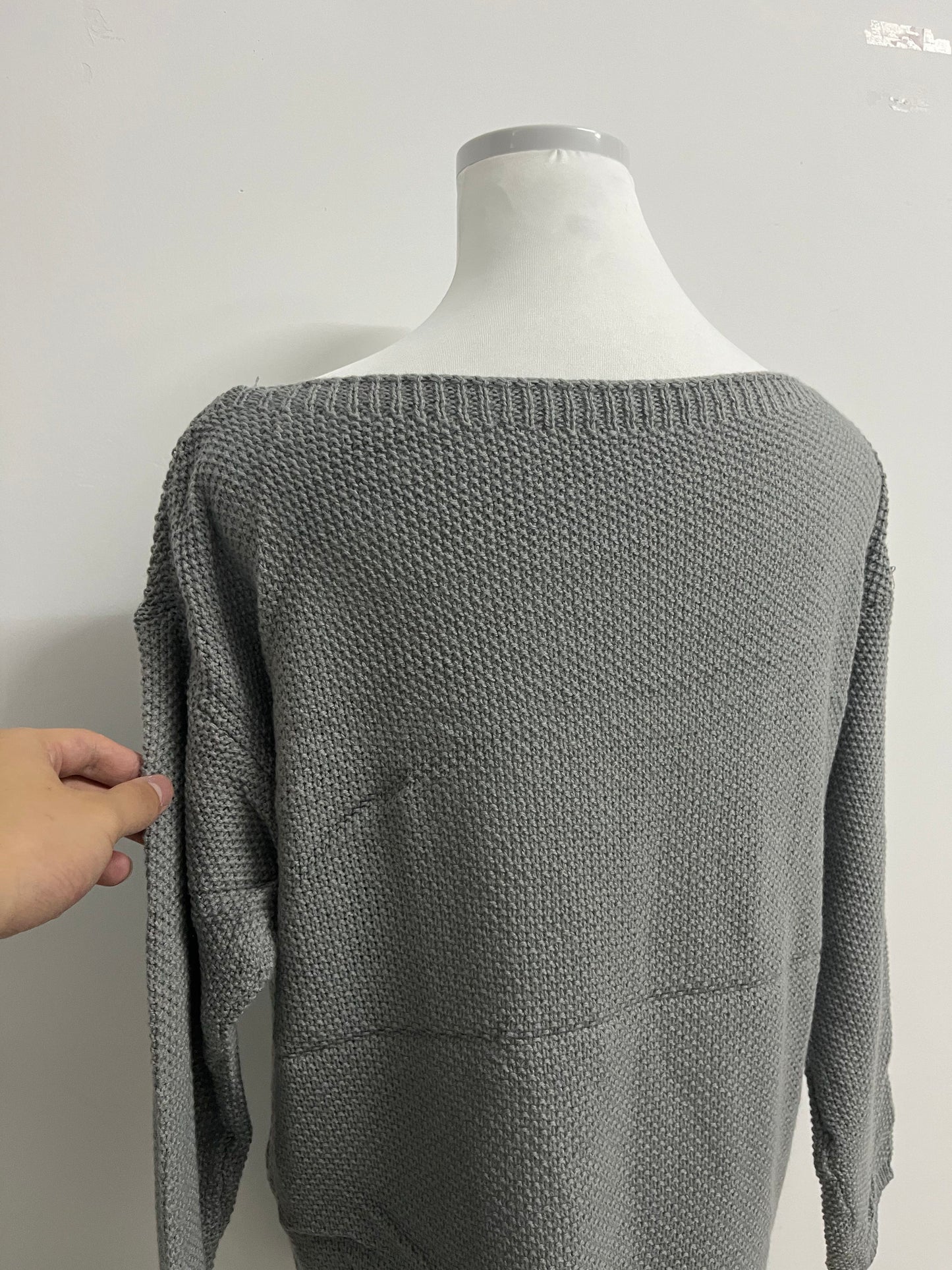 Toowild Women's V Neck Long Sleeve Knit Loose Oversized Pullover Sweater Top
