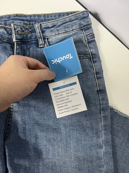 Touchic Vintage Washed Jeans Comfortable & Slim-Fitting Versatile Classic A Fashion Staple for Daily Styling