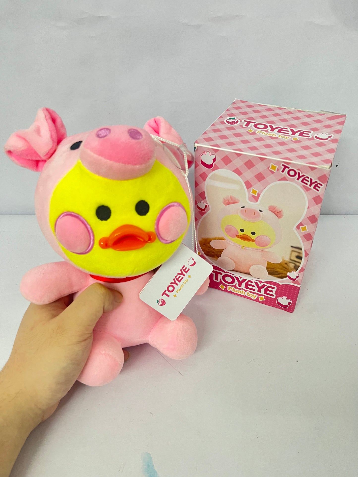 TOYEYE Stuffed toys Duck Stuffed Animal Toy Soft Plush Toy for Kids Girls DIY Hugglable Plush Stuffed Toy with Cute Hat and Costume Best Gifts for Christmas Duckling with . (12inch/30cm)