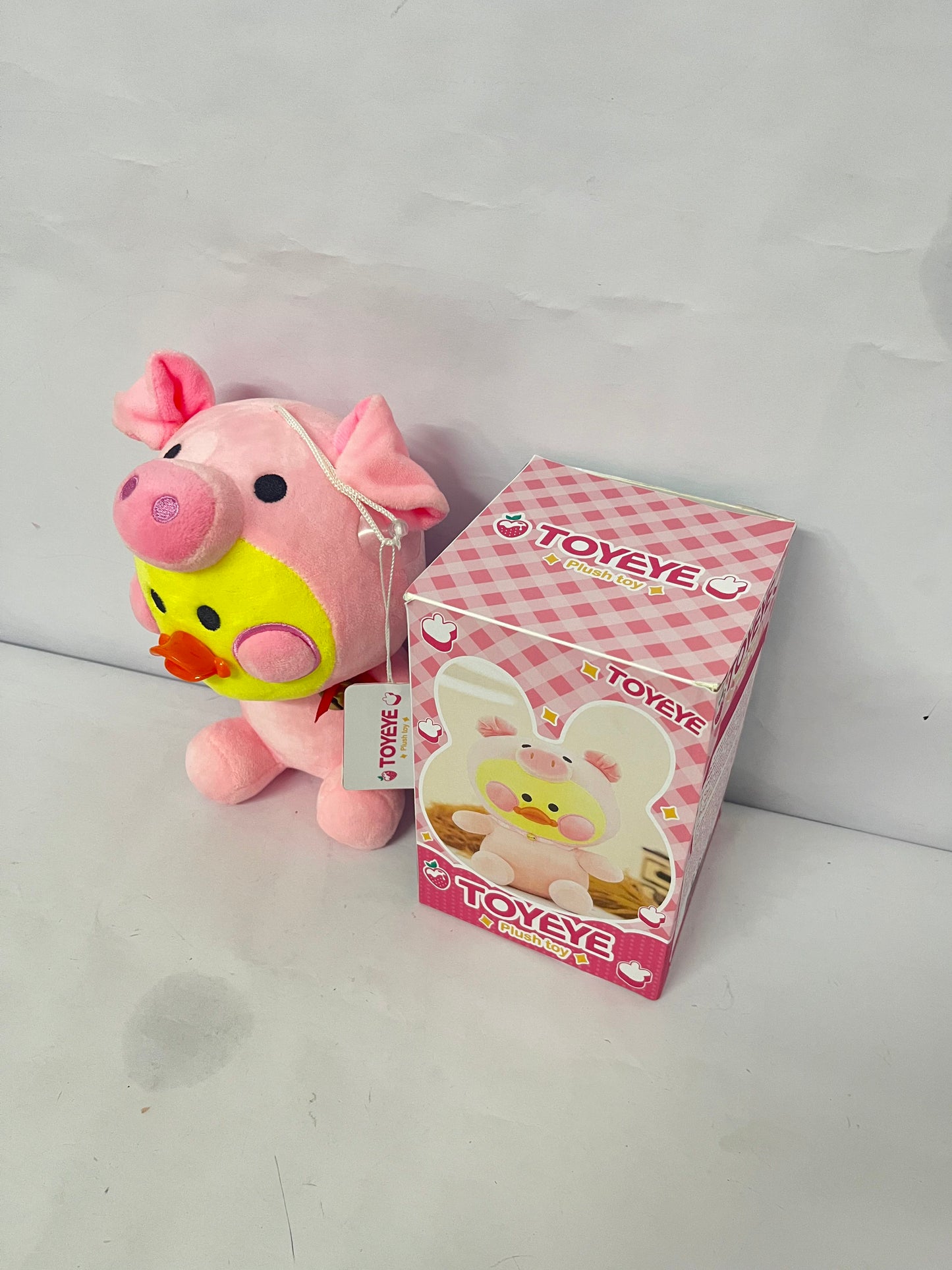 TOYEYE Stuffed toys Duck Stuffed Animal Toy Soft Plush Toy for Kids Girls DIY Hugglable Plush Stuffed Toy with Cute Hat and Costume Best Gifts for Christmas Duckling with . (12inch/30cm)