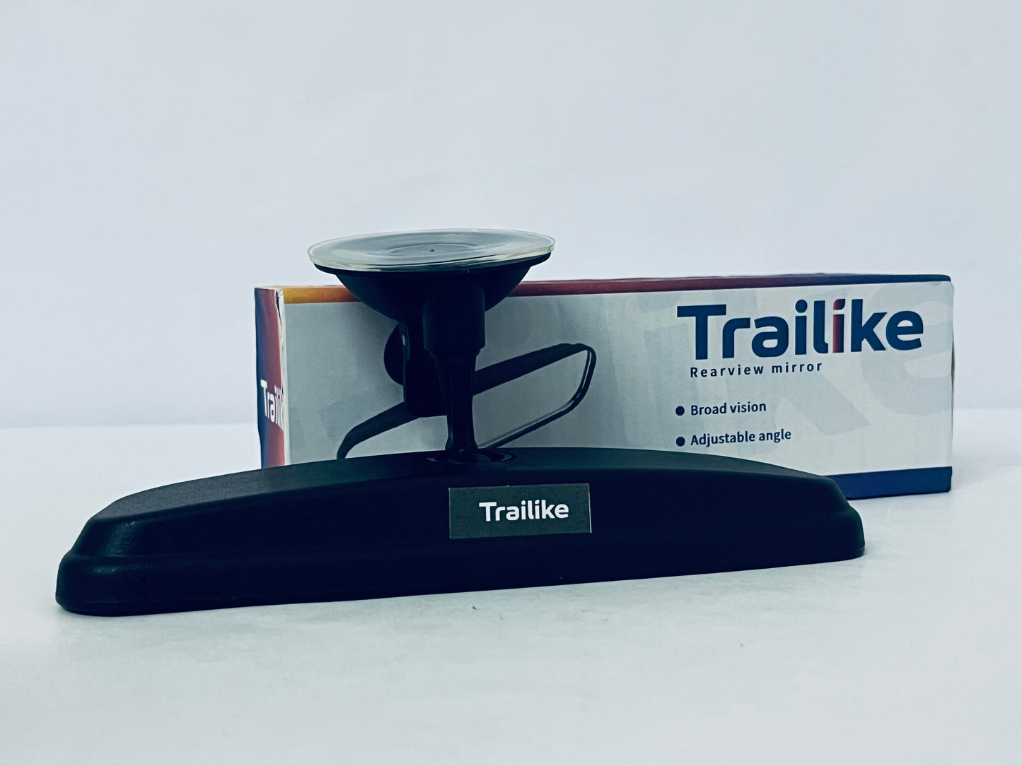 Trailike Car Rear View Mirror with Suction Cup, Anti Glare Wide Angle HD Auto Inside Rearview Mirror, 360 Degrees Adjustable Reduce Blind Spots, Universal for Vehicle, Marine, Boat, Truck, SUV, Van