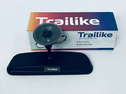 Trailike Car Rear View Mirror with Suction Cup, Anti Glare Wide Angle HD Auto Inside Rearview Mirror, 360 Degrees Adjustable Reduce Blind Spots, Universal for Vehicle, Marine, Boat, Truck, SUV, Van