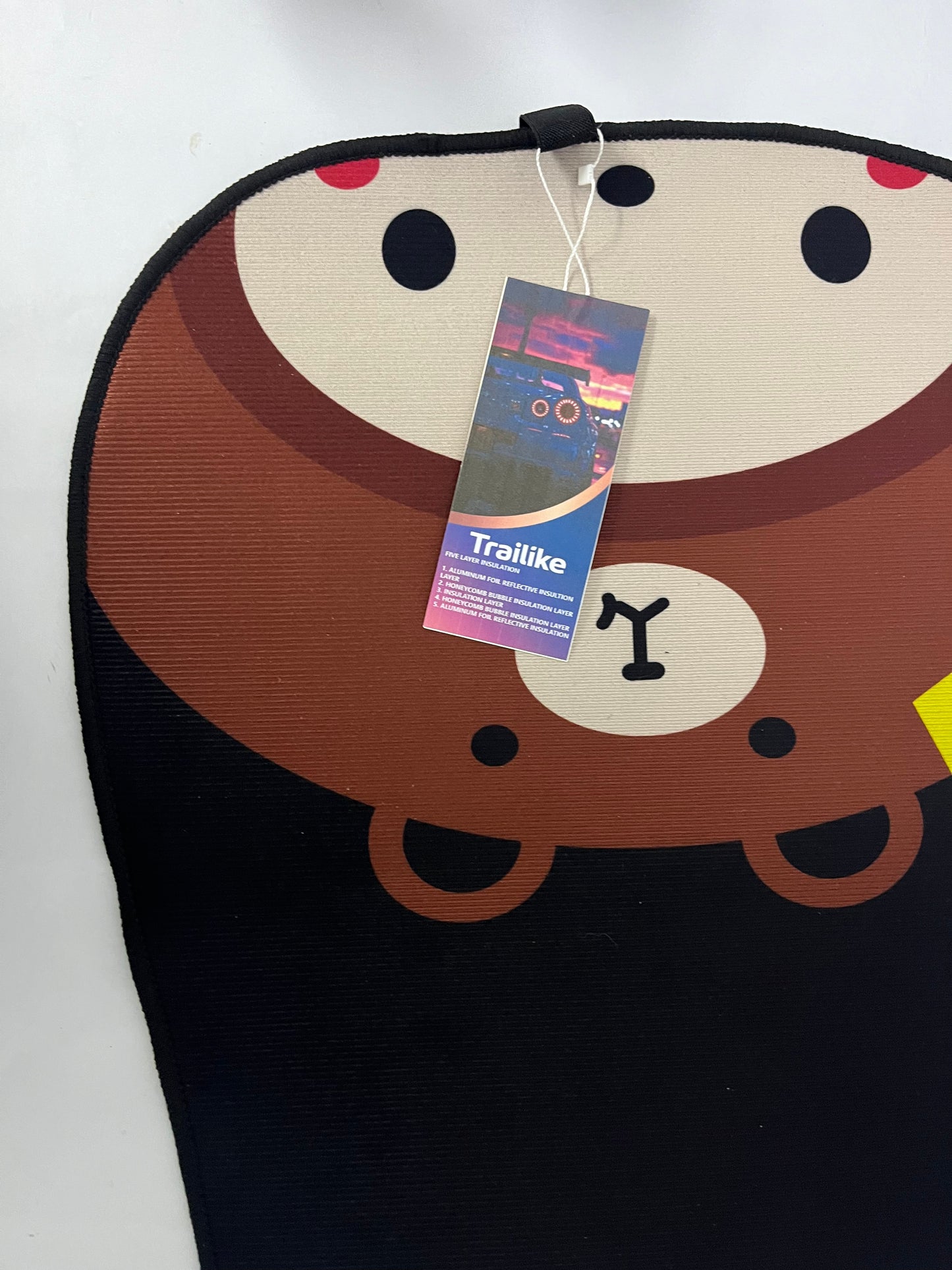 Trailike Car Seat Cushions - Cartoon Bear & Patterned Designs, Universal Fit Seat Protector for Car Interior Decoration