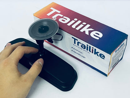 Trailike Car Rear View Mirror with Suction Cup, Anti Glare Wide Angle HD Auto Inside Rearview Mirror, 360 Degrees Adjustable Reduce Blind Spots, Universal for Vehicle, Marine, Boat, Truck, SUV, Van