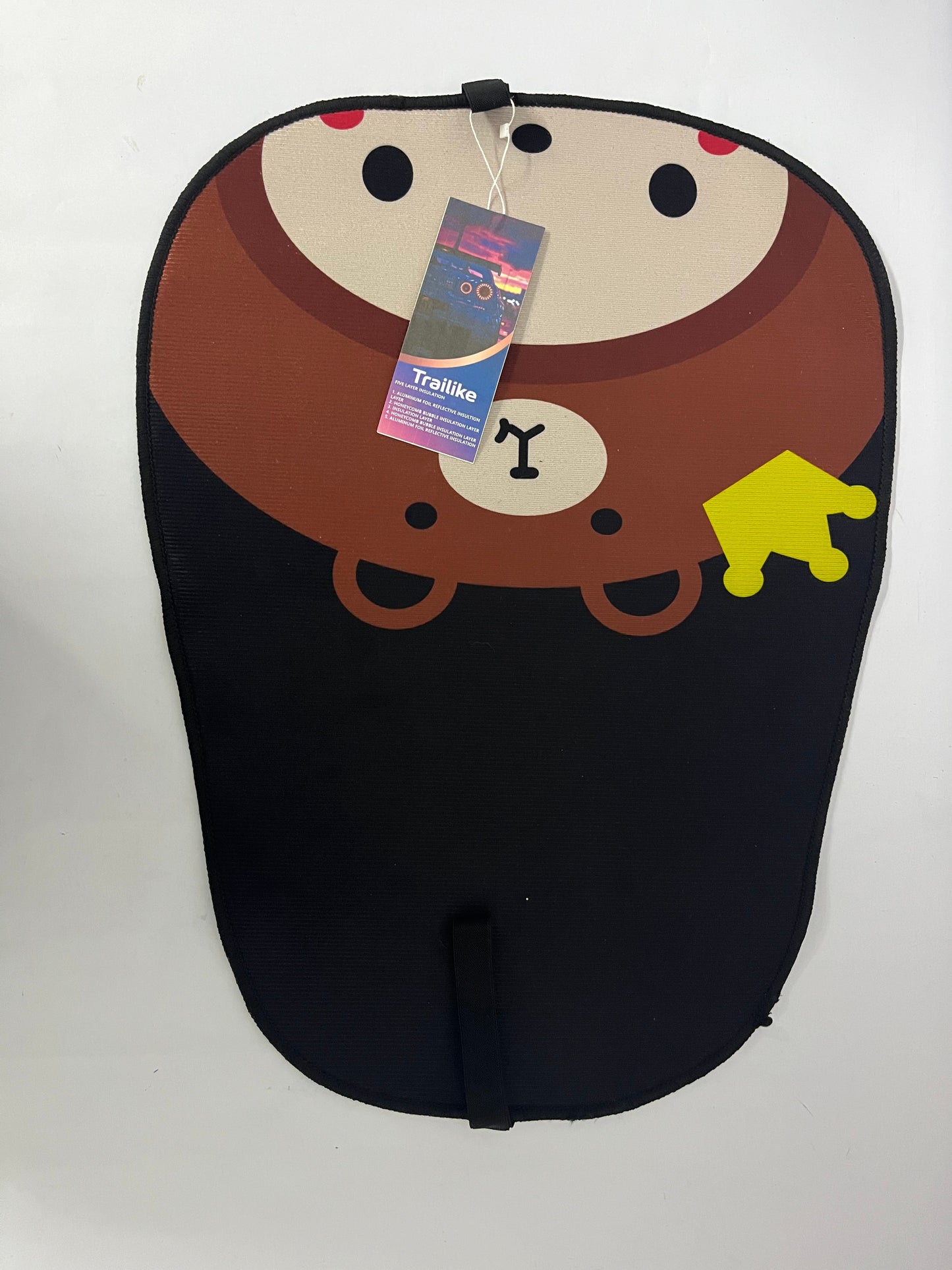 Trailike Car Seat Cushions - Cartoon Bear & Patterned Designs, Universal Fit Seat Protector for Car Interior Decoration