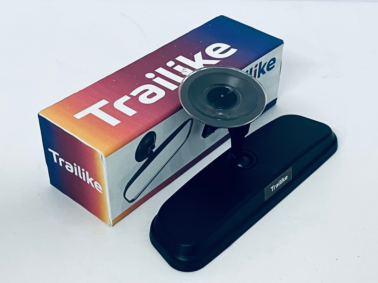 Trailike Car Rear View Mirror with Suction Cup, Anti Glare Wide Angle HD Auto Inside Rearview Mirror, 360 Degrees Adjustable Reduce Blind Spots, Universal for Vehicle, Marine, Boat, Truck, SUV, Van
